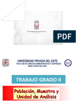 Población, Muestra y Unidad de Análisis - Trabajo de Grado II