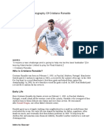 Biography of Cristiano Ronaldo