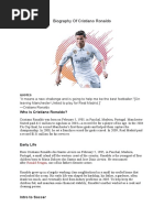 Biography of Cristiano Ronaldo