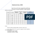 Ejercicio PERT Tarea