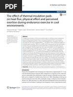 The Effect of Thermal Insulation Pads On Heat Flux, Physical Effort and Perceived Exertion During Endurance Exercise in Cool Environments