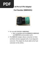 16 Pin To 9 Pin Adapter Part Number (8889 4201)