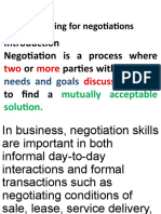 Unit1 Preparing For Negotiations: Negotiation Is A Process Where or Parties With An Issue To Find A