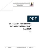 Manual de Usuario - Registro de Actas de Infraccion y Sancion PDF