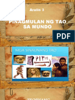 Pinagmulan NG Tao Sa Mundo