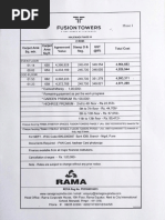 Fusion Towers Cost Sheet.