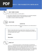 Lesson 3: The Marketing Research: Activity #1