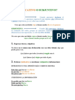 ¿Indicativo: O Subjuntivo?