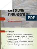 Catering Management: CAM 301 Bs Hospitality Management