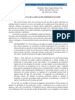 Problemática de La Educación Superior en El Perú Ensayo Listo