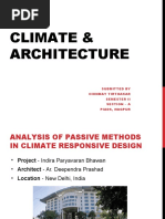 Climate & Architecture: Submitted by Chinmay Tirthakar Semester Ii Section - A Piads, Nagpur