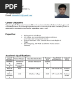 Curriculum Vitae of Shoumik Ahmed