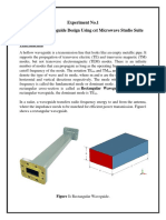 Experiment No.1 Rectangular Waveguide Design Using CST Microwave Studio Suite