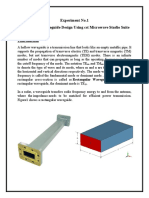 Experiment No.1 Rectangular Waveguide Design Using CST Microwave Studio Suite