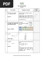 SEA Maths 2009 PDF