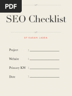 SEO Checklist: Project Website Primary KW Date