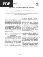 Saturation Analysis On Current Transformer: Abstract - Current Transformer (CT) Is One of The