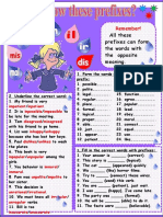 All These Prefixes Can Form The Words With The Opposite Meaning