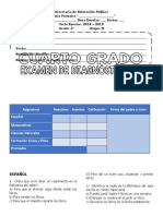 Examen Diagnostico Cuarto Grado 2018-2019