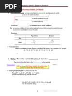 Measures of Central Location (Central Tendency) : STAT 2263 Descriptive Statistics (Summary Statistics)