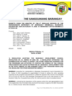 Resolution No. 11-SB Resolution 20% BDF Realignment To COVID