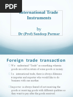 International Trade Instruments: DR (Prof) Sandeep Parmar