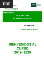 Tutoria 11 Introduccion Al Analisis de Datos 2019 2020