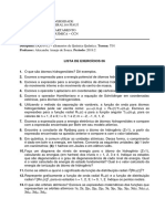 Lista de Exercicios 06 - DQU0112 EQQ PDF