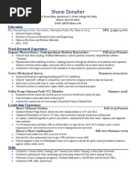 Donaher Shane Resume Spring 2020