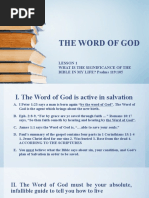 Lesson 1 THE WORD OF GOD