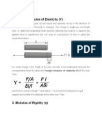 Young's Modulus of Elasticity (Y)