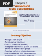 Teamwork and Global Considerations: Technical Communication