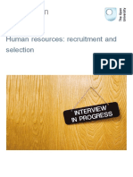 Human Resources: Recruitment and Selection