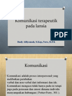 Komunikasi Terapeutik Pada Lansia Dan Pasien Gangguan Jiwa