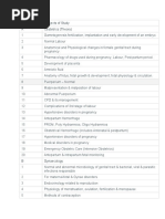 Sr. No. Subjects of Study A Obstetrics (Theory)