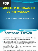 Modelo Psicodinamico de Intervencion