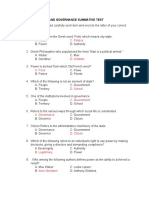 Philippine Politics and Governance Summative Test