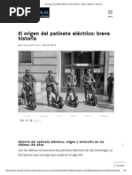 El Origen Del Patinete Eléctrico - Breve Historia - Venta y Alquiler en Valencia