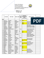 Grade 12 - Ict: Last Name First Name Middle Name Name of Parent Extensi ON Name