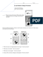 Fossils and Relative Dating Worksheet