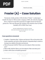 Frasier (A) - Case Solution: Casehero