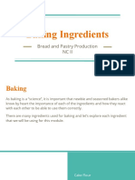 Baking Ingredients: Bread and Pastry Production NC Ii