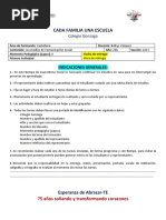 2do Año - Castellano - Primera Actividad (2L)