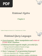 Relational Algebra: Database Management Systems 3ed, R. Ramakrishnan and J. Gehrke 1