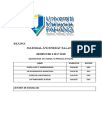 Meb Project (Dehydration of Ethanol To Ethylene)