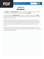 WWW Ejemplos Co 50 Ejemplos de Sinestesia - Text La 20sinestesia 20es 20una 20figura Debe 20interpretar 20en 20forma 20literal PDF