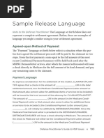 Sample Medicare Release Language