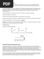 Movimiento Rectilíneo Uniforme