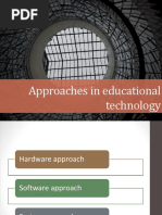 Approaches in Educational Technology