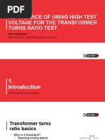 Importance of Using High Test Voltage For The Transformer Turns Ratio test-DV Power-Edis Osmanbasic